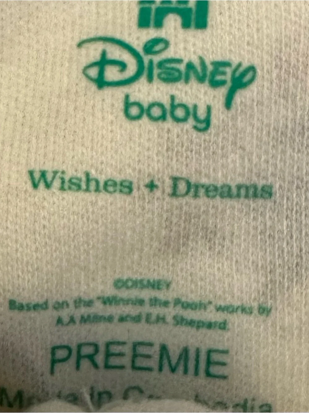 Disney Yellow Winnie the Pooh Footed One-Piece